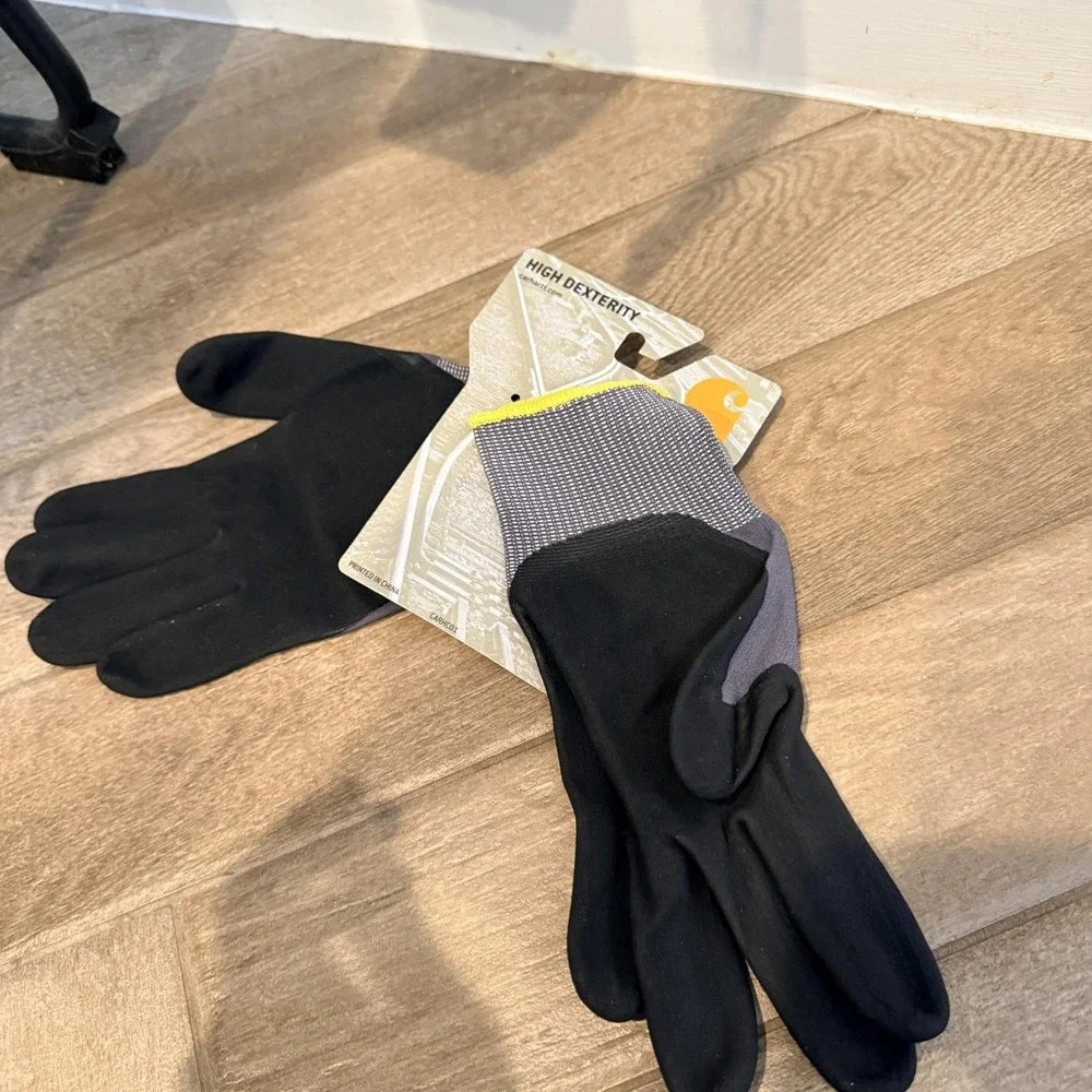Carhartt Gloves Mens Medium knit Grip Work High Dexterity Non Slip discontinued